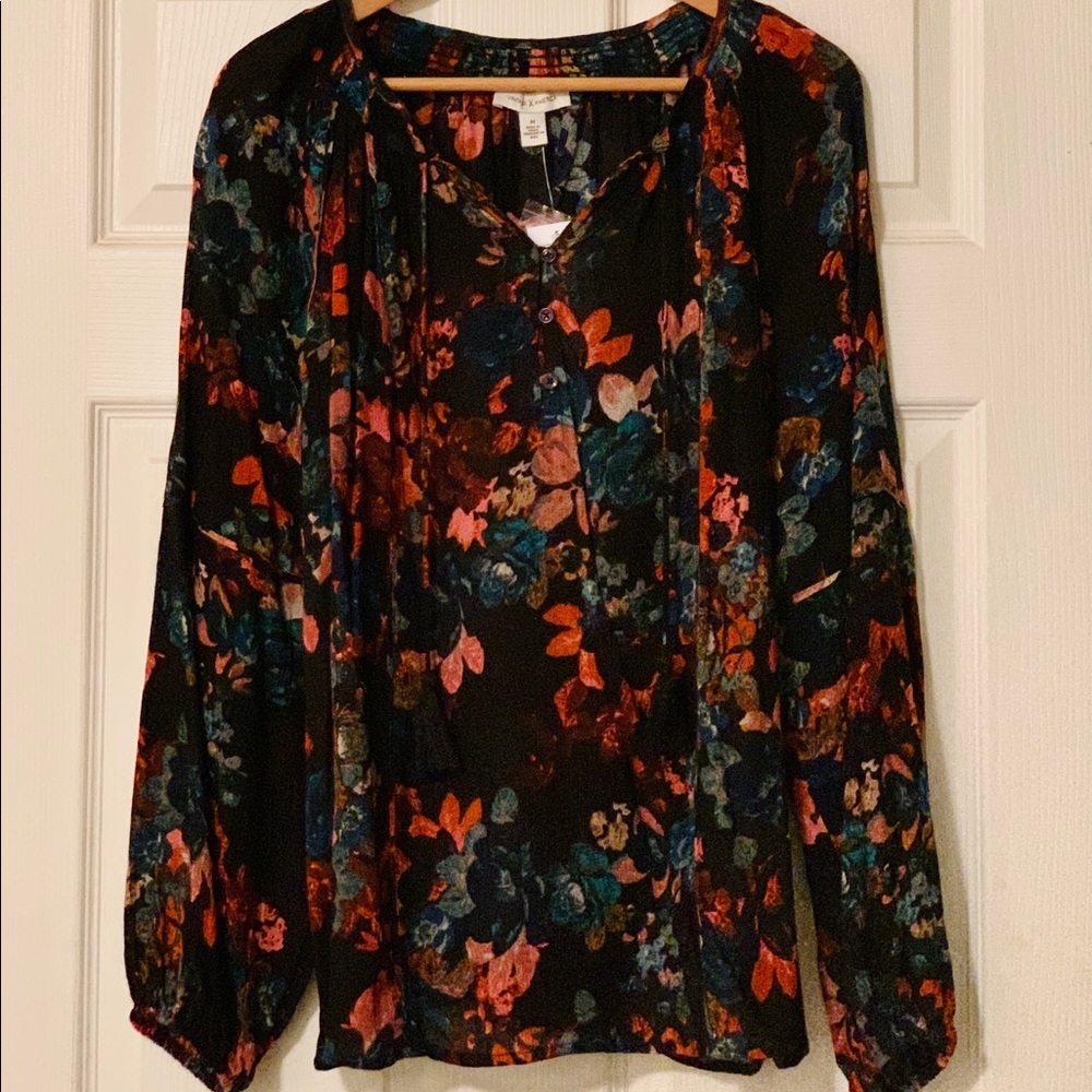 NWT - Vintage America Long-sleeve Blouse